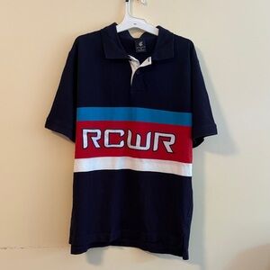 Rocawear Navy Polo with Red and Blue Accents